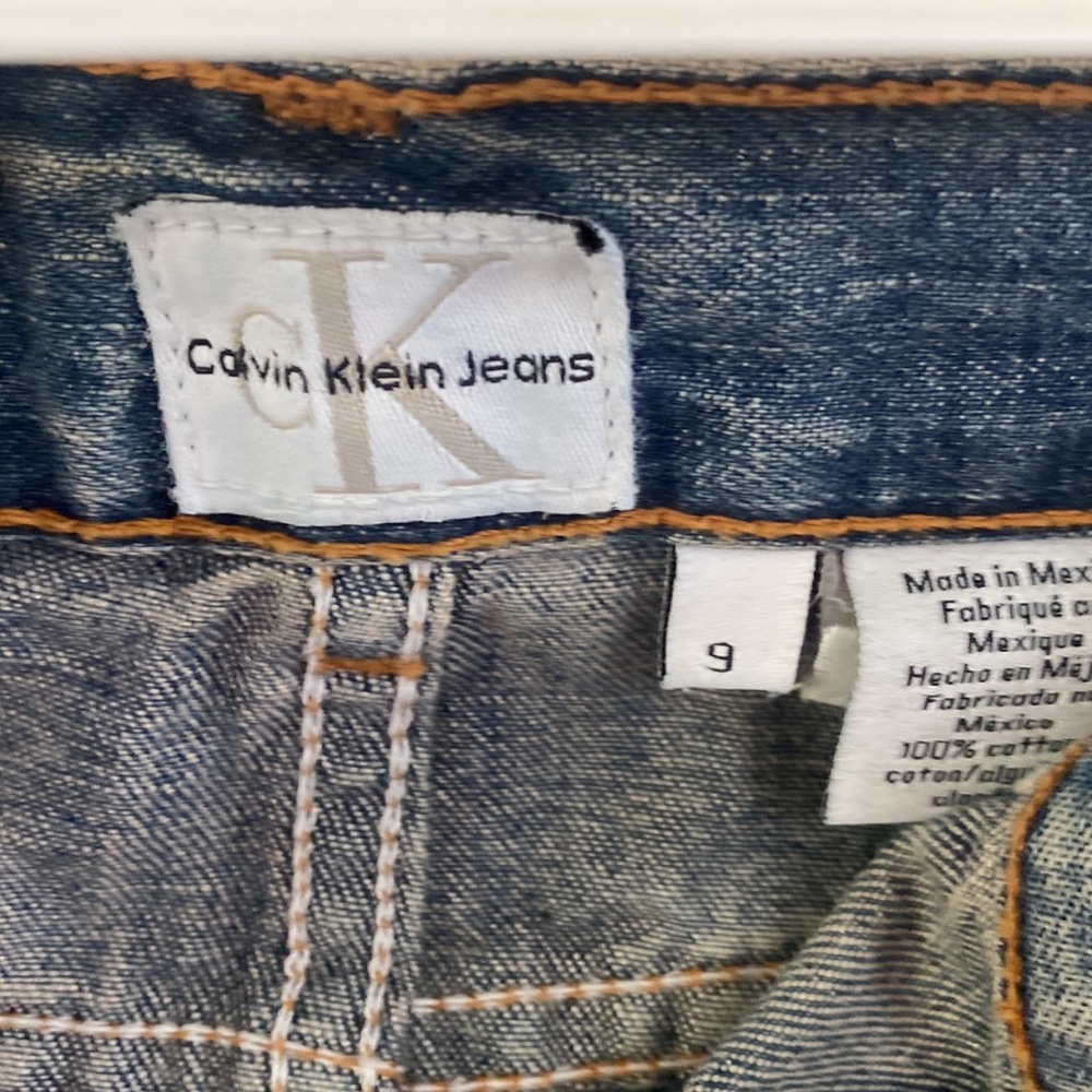 Calvin Klein Front Slit Jean Dress - Picture 5 of 5